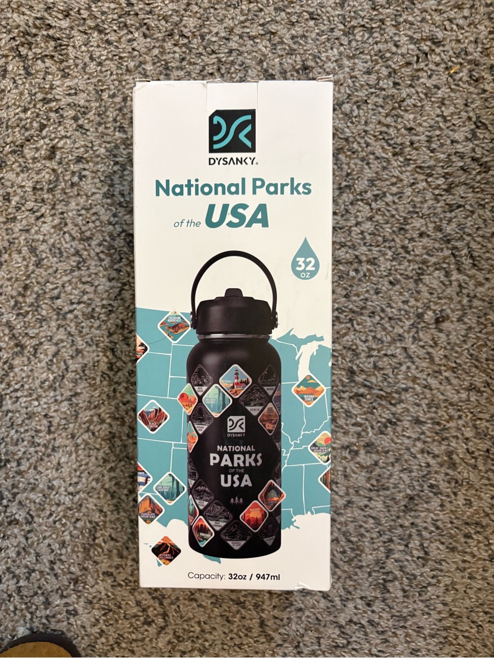Pink National Parks Stainless Water Bottle - 32oz - Picture 3 of 5